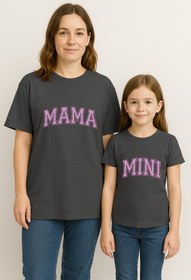 Resim SVART WEAR MAMA MINI Anne Kız Kombin Tişört Takımı T-Shirt Twin Anne Kız Çocuk Oversize MAMA MINI (TEKLİ FİYAT) 