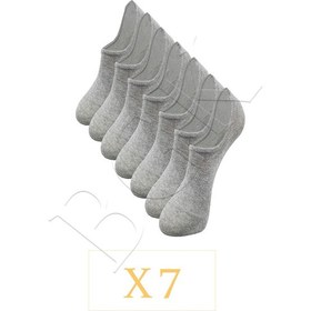 Resim Bgk Unisex 7'li Görünmez Spor Ayakkabı Çorabı Gri 