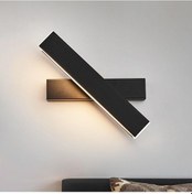 Resim Siyah Led Duvar Lambası İskandinav Çalışma Döner Karartma Okuma Duvar Lambası Oturma Odası Yatak Odası Başucu Koridor Lambaları 22cm Siyah 