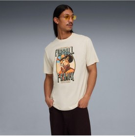 Resim Puma Graphic Erkek Beyaz T-shirt 634434 