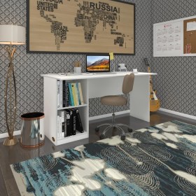 Resim Kenzlife ofis masası yoko ono byz sol 75*110*80 raflı dolap eşkenar bilgisayar çalışma masası 