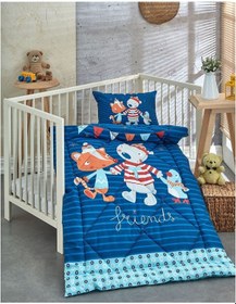 Resim Komfort Home Baskılı %100 Pamuklu Sil Bebek Yorganı+Yastık 