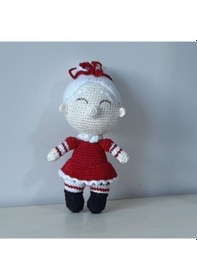 Resim Amigurumi Örgü Oyuncak Yılbaşı Noel Anne 