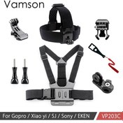 Resim Vp203c-vamson Gopro Hero 10 9 8 7 6 5 4 Göğüs Kemeri Dağı Hero9 Için Yi 4k Göğüs Demeti Kemer Go Pro 10 9 8 7 Kamera Vp203b 