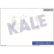 Resim Kale Oto Radyatör 388800 Klima Radyatörü Corsa B 93-00 Combo 93-00 / Celta 07- Prısma 07- 641x268x16 