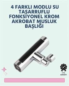 Resim Zenvia Krom Kaplamalı Çok Fonksiyonlu Musluk Başlığı Paslanmaz Malzeme Znv2026 Çok Renkli 