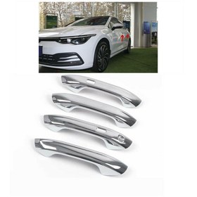 Resim Volkswagen Golf 8 Uyumlu Kapı Kolu Kaplama / Krom 