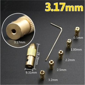 Resim Depolife Motor Için Küçük 3 Çene Pesnli Mandren 3.2 mm Motor Girişli Okul Proje Ödev Uygulama Hobi 
