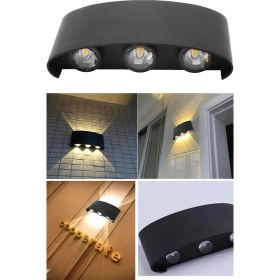 Resim Modern Çift Yönlü LED Duvar Lambası Oturma Odası Yatak Odası Lambası Merdiven Koridor Lambası Aplik 