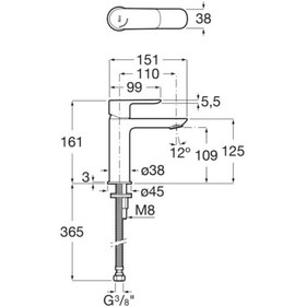 Resim Roca Cala A5A326EC00 Cold-Start Lavabo Bataryası Krom 