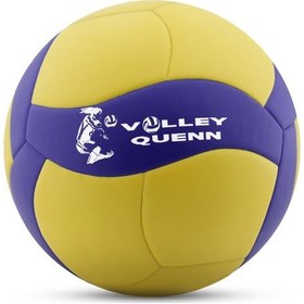 Resim Voleybol Topu SuperSoft Yapıştırma Soft Touch Yumuşak Yüzey 18 Panel 5 Numara Sarı - Mavi 