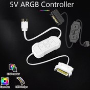 Resim OUYUANSU ARGB Kontrolcü Dönüştürücü Bilgisayar Kasa Fanları için - SATA'dan 5V3 Pin Kablosu, Geliştirilmiş Aydınlatma için Mini Güç Uzatma 
