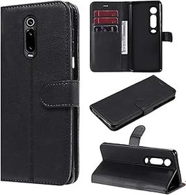 Resim Microcase Xiaomi Mi 9T / K20 Darbeye Dayanıklı Cüzdanlı ve Standlı Kapaklı Deri Kılıf Siyah AL4232 