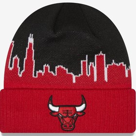 Resim New Era NBA Tip Off 2022 Cuff Chicago Bulls Unisex Siyah/Kırmızı Bere 