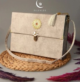 Resim Askı Çantalı 30 Cüz Kur'an Seti Rahle Boy Krem Renk - Bilgisayar Hatlı Hatm-i Şerif 