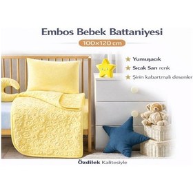 Resim Özdilek Embos Bebek Battaniyesi 100x120 -sarı Sarı 
