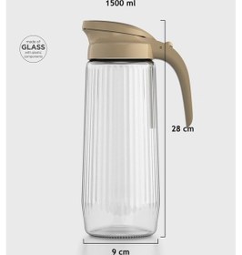 Resim Renga Beluga 1500 Ml Gravürlü Cam Sürahi 111021 Kahve 
