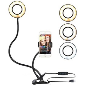 Resim gaman Led Ring Light Youtuber Light Stüdyo Işığı Akrobat Selfie Led Masa Lambası 3 Renk Işıklı 