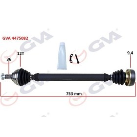 Resim Komple Aks Sag Polo Ibiza Fabia 1.4 16V 2001-2012 (753Mm) 504651638 