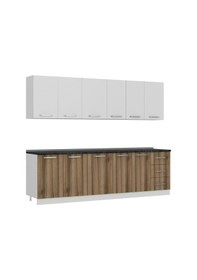 Resim Minar 265 Cm Mutfak Dolabı Beyaz Dore 265-D1 Beyaz 