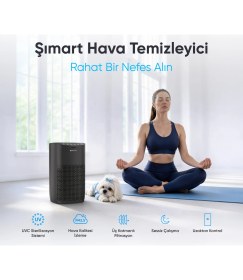 Resim Şımart Akıllı Hava Temizleyici H13 Hepa Filtreli Wi-Fi Kontrollü Uv Negatif Iyonlu 36 M² 