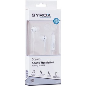 Resim Syrox Beyaz K1 Mikrofonlu Kulakiçi Kulaklık 