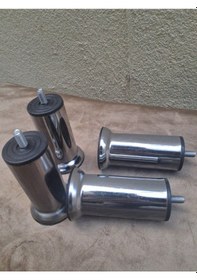 Resim Baza Ayak Hdr 90569 Koltuk Ayağı Kanepe Ayağı Mobilya Ayağı Krom 12 Cm 4 Adet Krom 