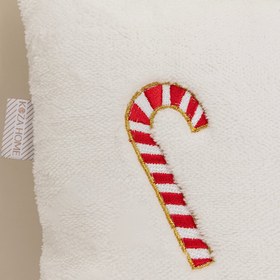 Resim Charm Baston Şeker İşlemeli Krem Kırlent 45X45 35255A - Krem / 45 x 45 