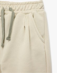 Resim Koton Beli Lastikli Cepli Şardonlu Oversize Eşofman Altı Bej 6smb40069tk Ekru 