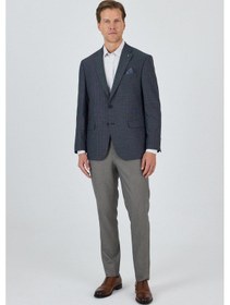 Resim İmza Lacivert Mono Yaka Bez Ayağı Tam Astar Esnek 4 Drop Comfort Fit Classic Ceket 1002250157 Lacivert 