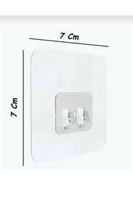 Resim Genel Markalar 7×7 cm süper güçlü yapışkanlı banyo askısı yedek 10 adet sticker raf tutucu askı 