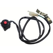 Resim Cloudstore Dot Anahtarı Kırmızı Dual Sport Motor Horn Starter Düğmeli 22mm Dirt Bisiklet Aksesuar 