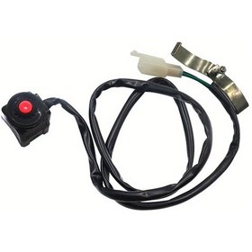 Resim Cloudstore Dot Anahtarı Kırmızı Dual Sport Motor Horn Starter Düğmeli 22mm Dirt Bisiklet Aksesuar 