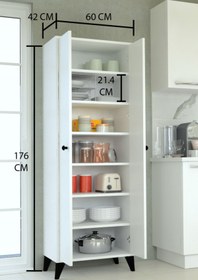 Resim MOBİLİQUE Çok Amaçlı Ilıca Dolap 7 Raflı 
