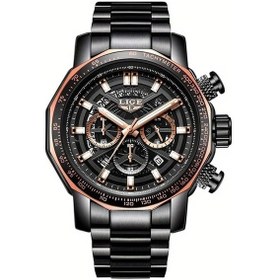 Resim Fochsia Lıge Genç Erkek Siyah Kreatif Saati Öğrenci Moda Çelik Kordon Çok Fonksiyonlu Diğer 