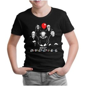 Resim Horror - Best Buddies Siyah Çocuk Tshirt 