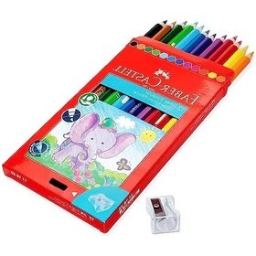 Resim Faber-castell Jumbo Boya Kalemi, 12 Renk, Çocuklar İçin Güvenli Tasarım 103 Ivory 