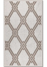 Resim Marta Doğal Pamuklu 2'li Banyo Paspas & Halı Seti 60x100+50x60 Cm - Bej Bej 