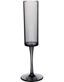 Resim 165ml Ev Akrilik Şampanya Bardağı Black Şeffaf 