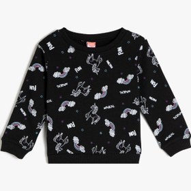 Resim Kız Bebek Baskılı Sweatshirt 