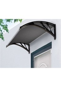 Resim Kapı Üstü Pratik Sundurma 120 X 100 Cm Siyah Tente 