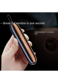 Resim Gümüş Bir Saniye Kırık Cam Artefakt Araba Emniyet Çekici Çok Fonksiyonlu Kaçış Kırık Cam Artefakt Kaçış Çekici Acil Durum Çekici 