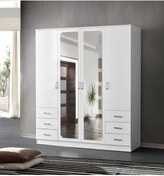 Resim Samara Kapaklı Ve 6 Çekmeceli Şifonyerli Gardırop 