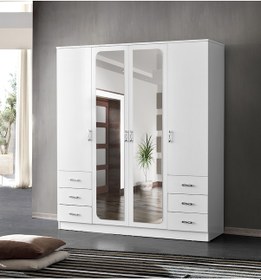 Resim Samara Kapaklı Ve 6 Çekmeceli Şifonyerli Gardırop 