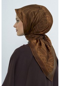 Resim Armine Saf İpek Sura Eşarp-2026 İlkbahar-yaz- 95110d Kahve-taba 
