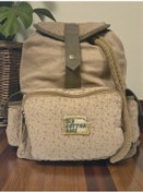 Resim Kaliteli Tek Gözlü Vintage Salaş Disayn Unisex Sırt Günlük Okul Gezi Kamp Trekking Çantası 29cmx36cm Açık Kahverengi 