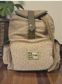 Resim Kaliteli Tek Gözlü Vintage Salaş Disayn Unisex Sırt Günlük Okul Gezi Kamp Trekking Çantası 29cmx36cm Açık Kahverengi 