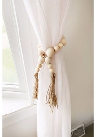 Resim 2 Adet Naturel Boncuklu Perde Süsü 