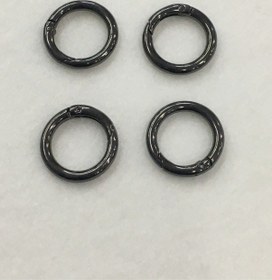 Resim Çanta Halkası Yuvarlak Yaylı Klips 2 Cm 4 Lü Set Antrasit Antrasit 
