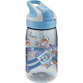 Resim Laken Tritan Summit Şişe 0,45l - Space Robot Unisex Çocuk Mavi Matara 